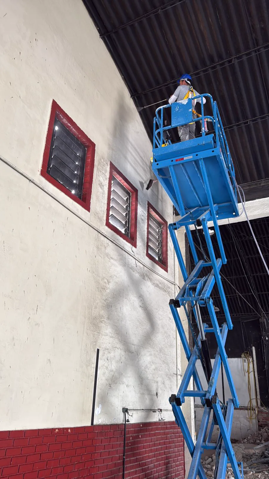Galpão em obra estrutural conduzida pela Scheffel Construções